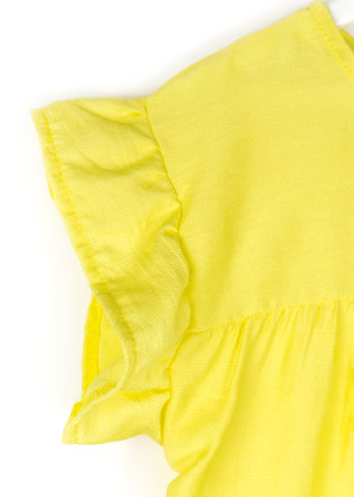 Girls Dress with Tiered Skirt and Flutter Sleeves
