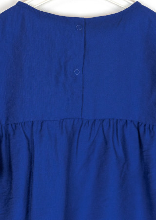 Summer Girls' Dress Made of Crinkle Linen Fabric