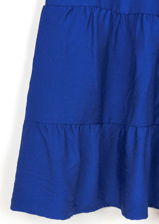 Summer Girls' Dress Made of Crinkle Linen Fabric