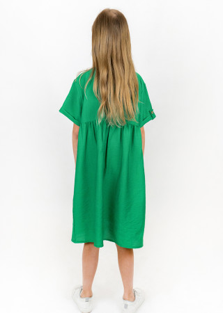 Summer Loose-Fit Children's Dress with Buttons