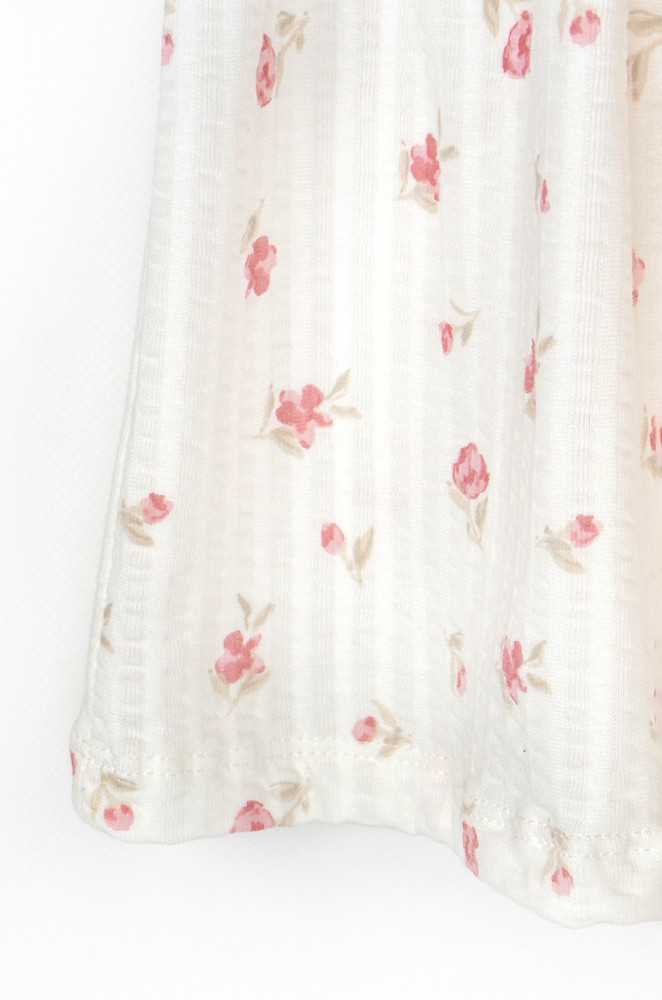 Girls Dress Roses Interlock Crinkle Fabric