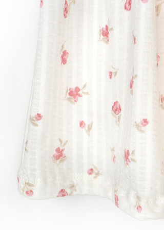Girls Roses Dress in Interlock Crinkle Fabric